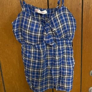 Blue and white tank top